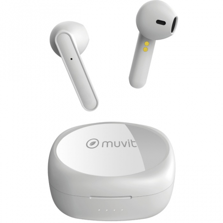 Muvit Polar trådlösa in-ear hörlurar, vit ryhmässä Kotihifi / Kuulokkeet / In-Ear @ BRL Electronics (261MCTWS0001)