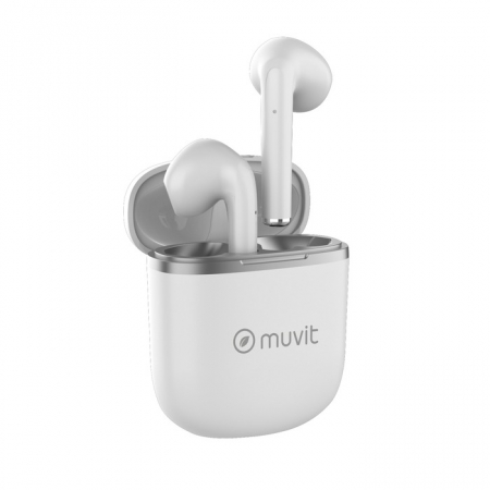 Muvit Pure trådlösa in-ear hörlurar, vit ryhmässä Kotihifi / Kuulokkeet / In-Ear @ BRL Electronics (261MCTWS3245)