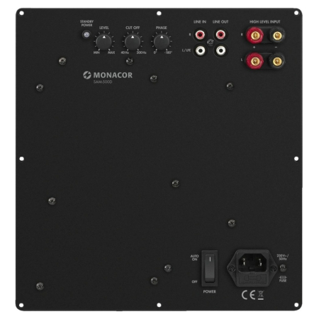 Monacor SAM-500D subwooferin upotettava vahvistin ryhmässä Kotihifi / Rakenna itse / Sisäänrakennettu vahvistin osoitteessa BRL (290SAM500D)