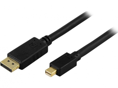 Deltaco DisplayPort till Mini DisplayPort - 2 meter - Svart ryhmässä Kampanjat / Poistomyyntituotteet - Kotihifi @ BRL (310DP1121)