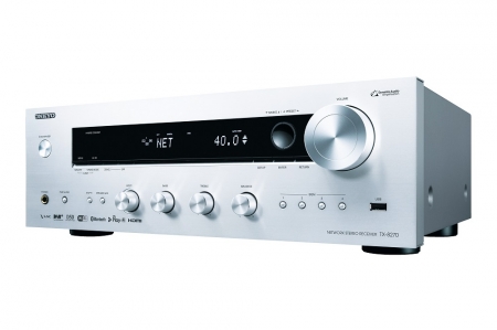 Onkyo TX-8270 stereoförstärkare med nätverk, silver ryhmässä Kotihifi / Vahvistimet / Vahvistimet @ BRL Electronics (350TX8270S)