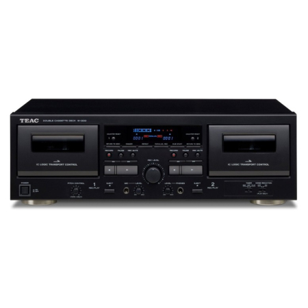 Teac W-1200 kaksoiskasettidekki digitalisoinnilla, musta ryhmässä Kotihifi / Hifi / CD-soitin osoitteessa BRL (350W1200)