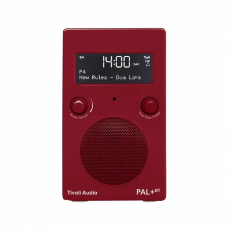 Tivoli Audio PAL+ BT (gen. 2), DAB/FM-radio med Bluetooth, röd ryhmässä Pakettiratkaisut / Paketit kotiin / Mikrostereot @ BRL Electronics (404TAPPBTG2R)