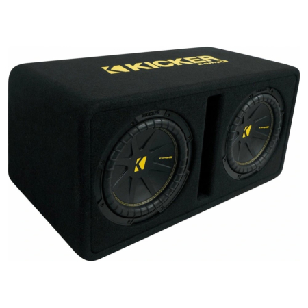 Kicker CompC DCWC102, refleksikoteloitu 2x10 tuuman subwooferkotelo, 2 ohm ryhmässä Autohifi / Subwooferit / Bassokotelot osoitteessa BRL (41050DCWC102)