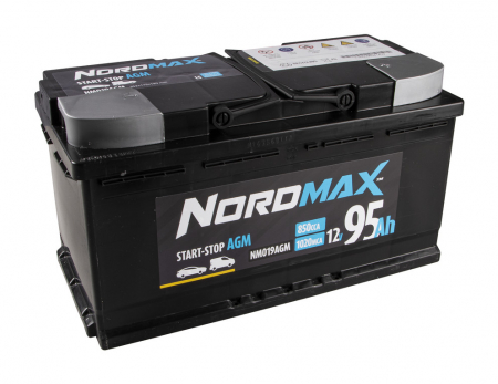 Nordmax AGM-akku, 95Ah / 12V ryhmässä Autohifi / Tarvikkeet / Akut @ BRL Electronics (414NM019AGM)