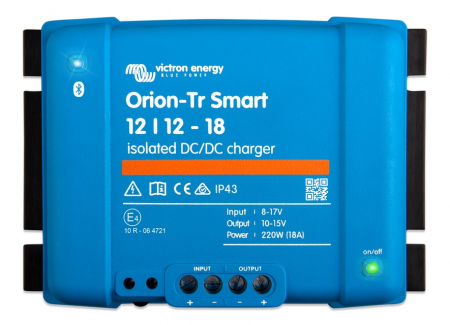 Victron Orion-Tr Smart DC-DC-laturi, 12V sisään 12V ulos, eristetty 18A ryhmässä Autohifi / Tarvikkeet / Akkulaturit @ BRL Electronics (421VOTR121218I)
