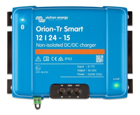 Victron Orion-Tr Smart DC-DC-laturi, 12V sisään 24V ulos, eristämätön 15A ryhmässä Autohifi / Tarvikkeet / Akkulaturit @ BRL Electronics (421VOTR122415)