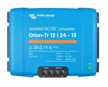 Victron Orion-Tr DC-DC-muunnin, 12V sisään 24V ulos, eristetty 15A ryhmässä Autohifi / Tarvikkeet / Akkulaturit @ BRL Electronics (421VOTR122415IO)