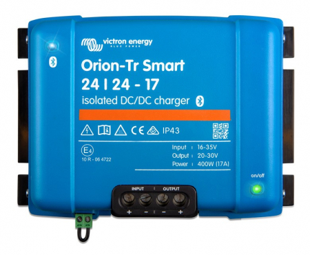 Victron Orion-Tr Smart DC-DC-laturi, 24V sisään 24V ulos, eristetty 17A ryhmässä Autohifi / Tarvikkeet / Akkulaturit @ BRL Electronics (421VOTR242417I)