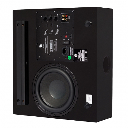 DLS Flatsub Midi vägghängningsbar aktiv subwoofer, mattsvart ryhmässä Kotihifi / Kaiuttimet / Subwooferit @ BRL Electronics (610HFS444017SB)