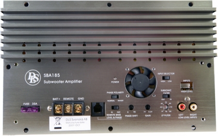 DLS SBA-185 Sisäänrakennettu vahvistin ryhmässä Autohifi / Päätevahvistimet / Mono @ BRL Electronics (610SBA185)