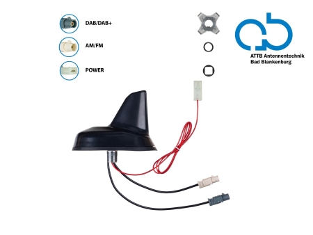 Kattoantenni AM/FM DAB+ Shark 12V ulkoinen ryhmässä Uutuudet @ BRL (700153377501)
