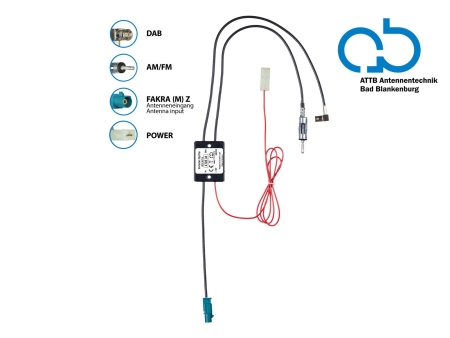 Antenni jakaja AM/FM DAB+, Fakra-DIN-SMB ryhmässä Uutuudet @ BRL (700153472604)