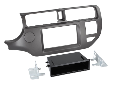Asennuskehys 2-DIN varustetaskulla Kia Rio, antrasiitti ryhmässä Autohifi / Mikä sopii autooni / Kia / Rio / Rio 2012-2017 @ BRL (700281178291)