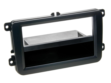 Asennuskehys 2-DIN varustetaskulla, musta ryhmässä Autohifi / Mikä sopii autooni / Volkswagen / Transporter / Transporter T6 2015-2020 / Vaihda stereo Transporter T6 2015-2020 @ BRL (700281320101)