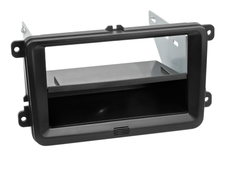 Asennuskehys 2-DIN varastotilalla, musta ryhmässä Autohifi / Mikä sopii autooni / Volkswagen / Transporter / Transporter T6 2015-2020 / Vaihda stereo Transporter T6 2015-2020 @ BRL (700281320301)