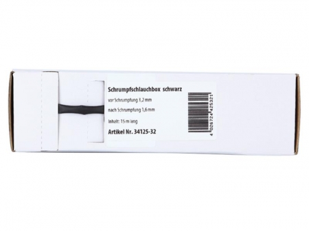 Svart Krympslang 3.2 mm²  - 1.6 mm², metervara ryhmässä Autohifi / Tarvikkeet / Asennustarvikkeet @ BRL Electronics (7003412532)