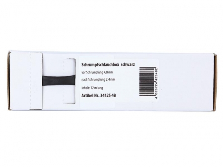 Svart krympslang 4.8 mm²  - 2.4 mm², metervara ryhmässä Autohifi / Tarvikkeet / Asennustarvikkeet @ BRL Electronics (7003412548)