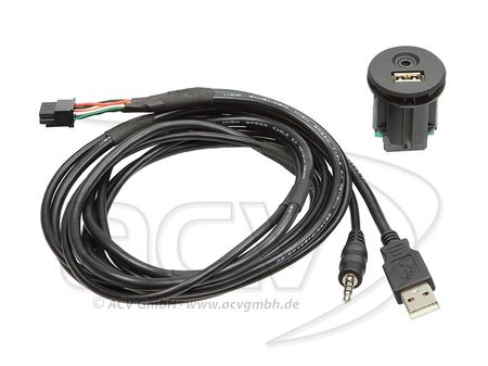 USB + AUX 3,5mm chassi kontakt med 1,5m kabel ryhmässä Autohifi / Mikä sopii autooni / Nissan / X-trail osoitteessa BRL (700441213001)