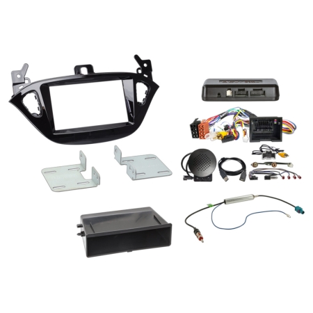 2-DIN asennussarja säilytyslokerolla Opel Adam/Corsa E, Piano Black 2013-2017 ryhmässä Autohifi / Mikä sopii autooni / Opel / Corsa / Corsa 2014-2019 osoitteessa BRL (700611230291)