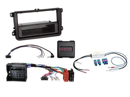 1/2-DIN Asennussarja säilytyslokerolla Seat/Skoda/VW ryhmässä Autohifi / Mikä sopii autooni / Volkswagen / Caddy / Caddy Mk3 2004-2015 / Vaihtaa stereo Caddy Mk3 2004-2015 @ BRL (700611320101)