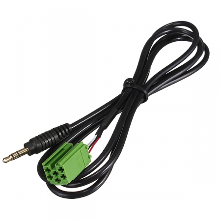 Renault Aux-kabel - 3.5mm-kontakt,  Mino-ISO 1m ryhmässä Autohifi / Mikä sopii autooni / Renault / Clio / Clio 2005-2009 @ BRL Electronics (701CT29RN02)