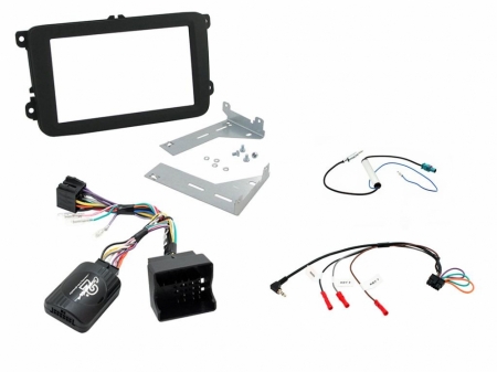Installationskit Volkswagen Dubbel-din, svart ryhmässä Autohifi / Mikä sopii autooni / Volkswagen / Caddy / Caddy Mk3 2004-2015 / Vaihtaa stereo Caddy Mk3 2004-2015 @ BRL Electronics (701CTKVW18)