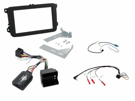 Installationskit Volkswagen Dubbel-din, svart ryhmässä Autohifi / Mikä sopii autooni / Volkswagen / Caddy / Caddy Mk3 2004-2015 / Byta stereo Caddy Mk3 2004-2015 @ BRL Electronics (701CTKVW18)