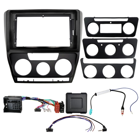 Auto-Connect asennussarja 9/10.1 tuuman autosoittimelle, Skoda Octavia 1Z 2004-2013 ryhmässä Autohifi / Mikä sopii autooni / Skoda / Skoda Octavia / Skoda Octavia 2009-2012 osoitteessa BRL (720F9SK1)