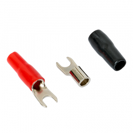Auto-Connect punainen ja musta haarukkaliitin, 10 mm² ryhmässä Autohifi / Tarvikkeet / Asennustarvikkeet @ BRL (720L1FT10)