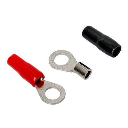 Auto-Connect punainen ja musta rengasliitin M8, 10 mm² ryhmässä Autohifi / Tarvikkeet / Asennustarvikkeet @ BRL (720L1RT108)