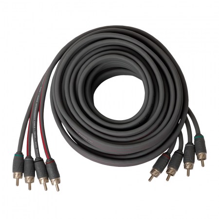 Auto-Connect kierretty 4-kanavainen matalatason kaapeli 5.5 metriä, Level 2 ryhmässä Autohifi / Kaapelit / Matalatasokaapelit @ BRL (720L2RCA554TB)