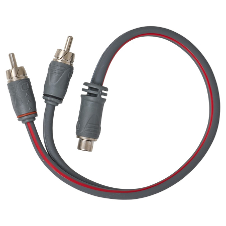 Auto-Connect kierretty Y-haaroitin matalatasosignaalille, 1 naarasliitin – 2 urosliitintä, 0.3 meter, Level 2 ryhmässä Autohifi / Kaapelit / Matalatasokaapelit osoitteessa BRL (720L2RCAY2M1FTB)