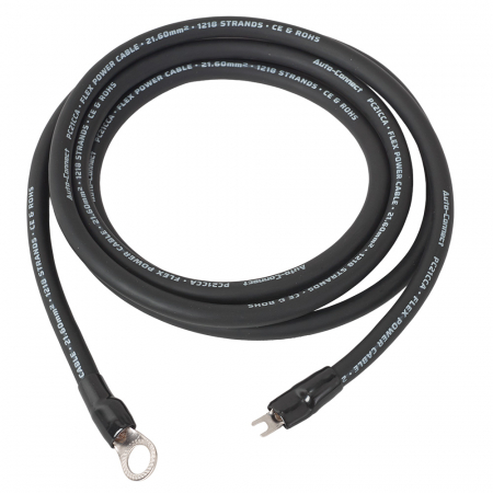 Auto-Connect 2.5 metrin virtajohto CCA 21.6mm², musta ryhmässä Autohifi / Kaapelit / Virtakaapelit @ BRL Electronics (720PCT21CCA25B)