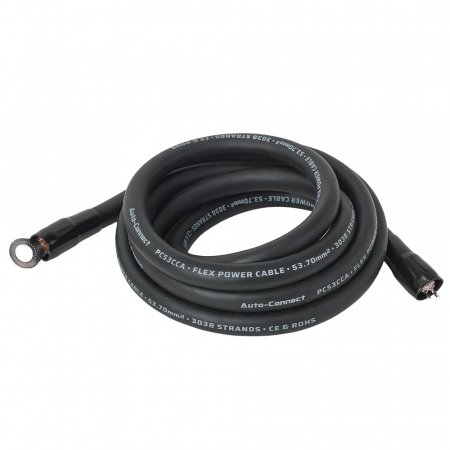 Auto-Connect 2.5 metrin virtajohto CCA 53.7mm², musta ryhmässä Autohifi / Kaapelit / Virtakaapelit @ BRL Electronics (720PCT53CCA25B)