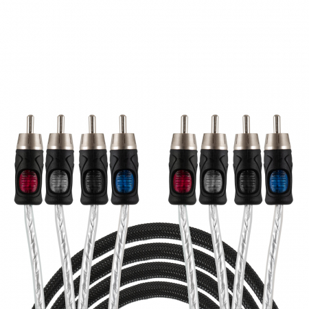 Auto-Connect 4-kanavainen matala kaapeli 5.5 metriä, Level 3 ryhmässä Autohifi / Kaapelit / Matalatasokaapelit @ BRL Electronics (720RCAL3554)
