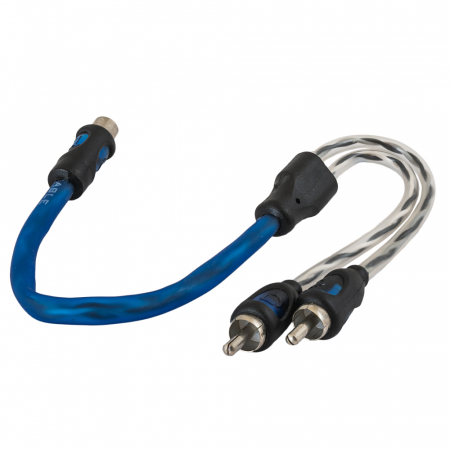 Auto-Connect Y-splitt Alhaistaso 2 uros - 1 naaras 0.3m, Level 2 ryhmässä Autohifi / Kaapelit / Matalatasokaapelit @ BRL Electronics (720RCAYL2M)
