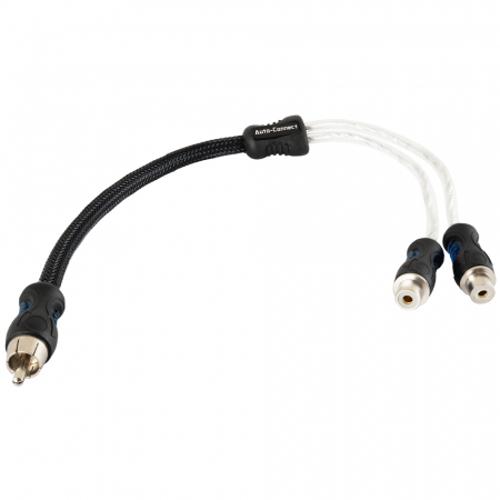 Auto-Connect Y-splitt Alhaistaso 2 naaras - 1 uros 0.3m, Level 3 ryhmässä Autohifi / Kaapelit / Matalatasokaapelit @ BRL Electronics (720RCAYL3F)