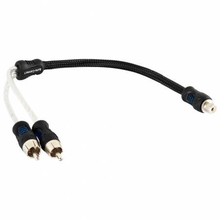 Auto-Connect Y-splitt Alhaistaso 2 uros - 1 naaras 0.3m, Level 3 ryhmässä Autohifi / Kaapelit / Matalatasokaapelit @ BRL Electronics (720RCAYL3M)