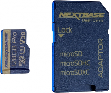 NextBase 128GB U3 Micro SD kort med adapter ryhmässä Autohifi / Tarvikkeet / Kojelautakamerat @ BRL Electronics (750SD128GBU3)