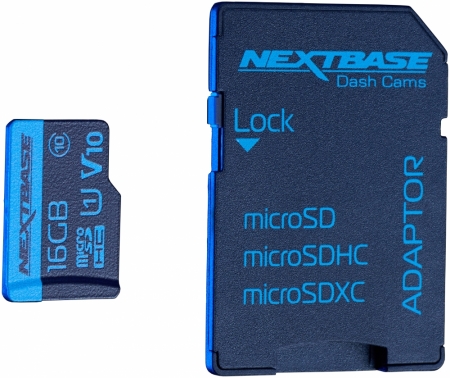NextBase 16GB U1 Micro SD kort med adapter ryhmässä Autohifi / Tarvikkeet / Kojelautakamerat @ BRL Electronics (750SD16GBU1)