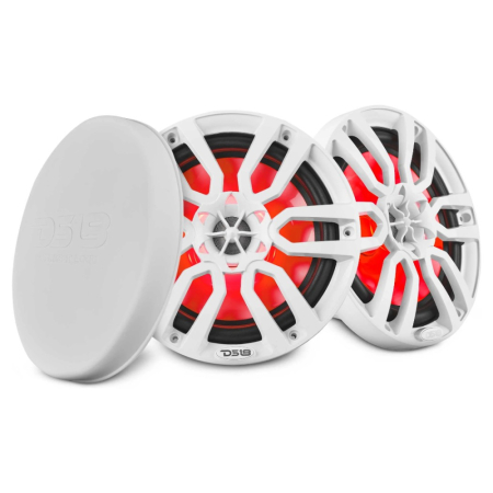 DS18 NXL-8, valkoiset 8 tuuman merikaiuttimet LEDillä, pari ryhmässä Uutuudet @ BRL (803NXL8)