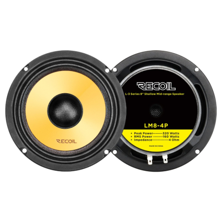 Recoil LM8-4P, ohut 8-tuuman midbass/keskialue, pari ryhmässä Autohifi / Kaiuttimet / Midbasso osoitteessa BRL (808LM84P)
