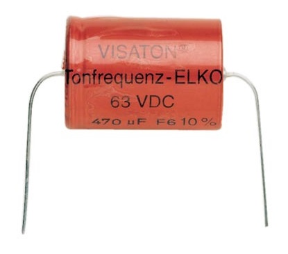 Visaton Kondensator 150UF/63VAC ryhmässä Kotihifi / Rakenna itse / Jakosuotimet @ BRL Electronics (8305390)
