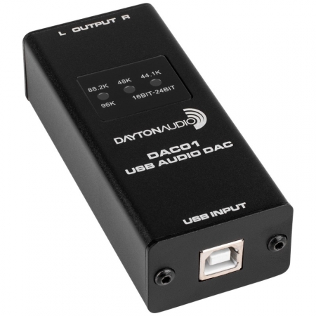 Dayton Audio DAC01, USB DAC med 24/96 stöd ryhmässä Kotihifi / Hifi / DAC @ BRL Electronics (860DAC01)