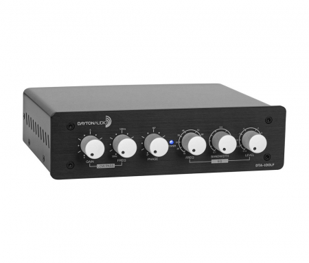 Dayton Audio DTA-100LF, förstärkare med lågpassfilter & EQ ryhmässä Kotihifi / Vahvistimet / Stereoslutsteg @ BRL Electronics (860DTA100LF)