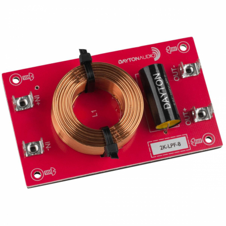 Dayton Audio Lågpassfilter 12dB/okt 8ohm, styck ryhmässä Kotihifi / Rakenna itse / Jakosuotimet @ BRL Electronics (860LPF8r)