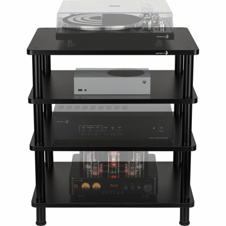 Dayton Audio MS41B, modulaarinen HiFi-teline, jossa on neljä tasoa ryhmässä Kotihifi / Tarvikkeet / Laitetasot ja mediakalusteet @ BRL Electronics (860MS41B)
