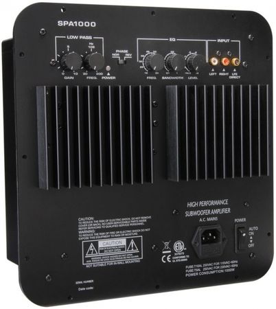 Dayton Audio SPA1000 ryhmässä Kotihifi / Vahvistimet / Subwoofervahvistimet @ BRL Electronics (860SPA1000)