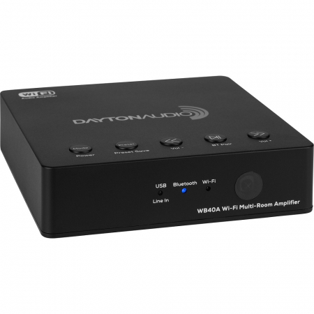 Dayton Audio WB40A, förstärkare med Wifi & Bluetooth ryhmässä Kotihifi / Vahvistimet / Monihuone ja vyöhykevalitsimet @ BRL Electronics (860WB40A)